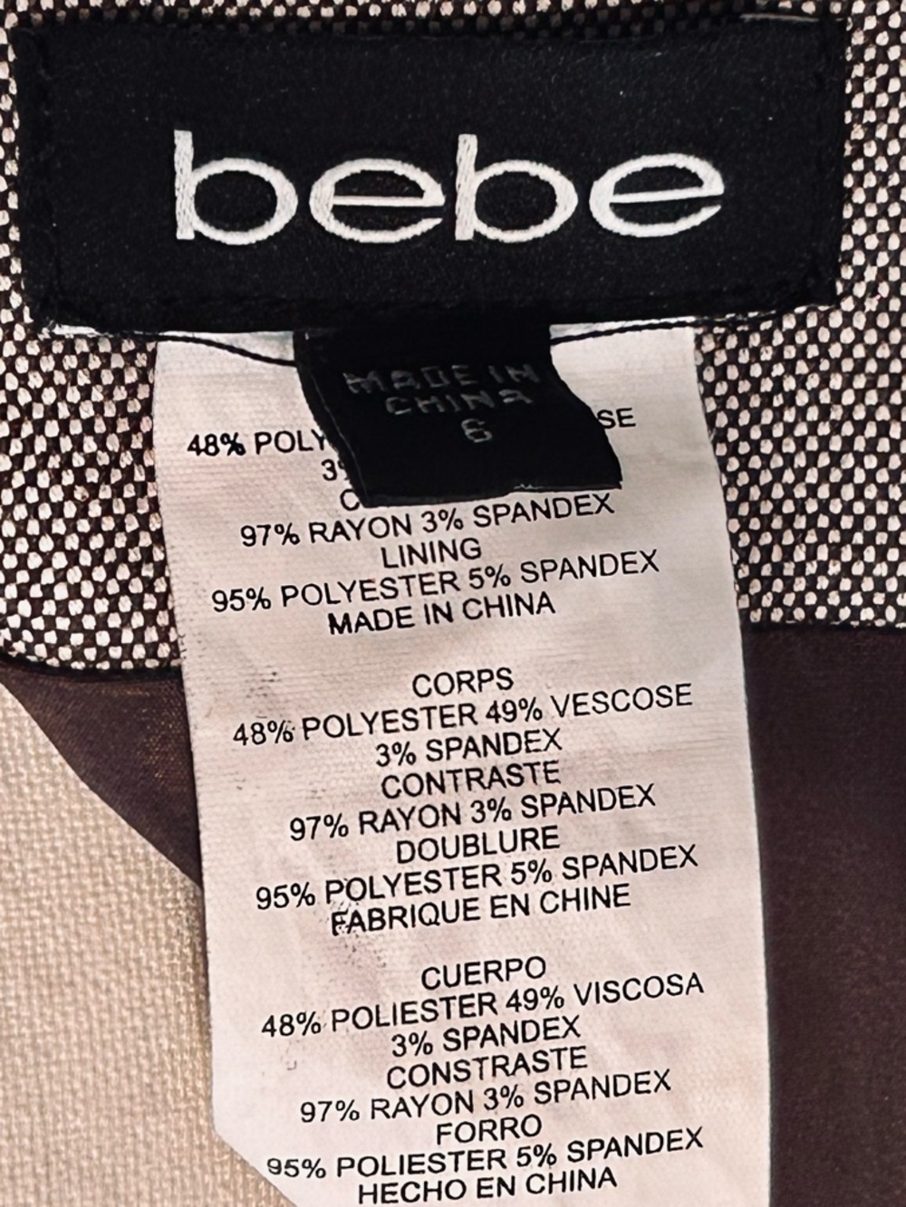 NWT 2-Pc BEBE Skirt Suit Jacket Blazer Y2K 90s Small Vintage Mini Designer New - Picture 16 of 16
